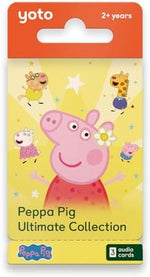 Yoto Peppa Pig audio cards being inserted into a screen-free kid player