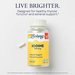 Solaray Iodine vegan supplement bottle label details