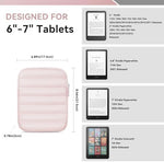 Rose gold quilted Kindle sleeve showing soft texture