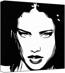 Adriana Lima - Pop Art Print - 30 x 30 x 2.5 cm Deep Box Canvas - Image 1