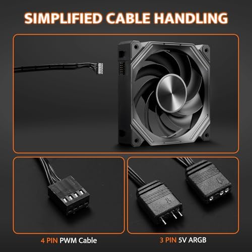 Side angle profile of darkFlash INF34 desktop case fan showcasing the dual layer infinity mirror