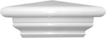 5" Vinyl Post Cap - Federation Style Post Cap (LMT) for 5 x 5 Vinyl Fence Posts. White Vinyl (Each) - Image 12