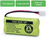 Packaging contents view of the 2.4 Volt cordless phone battery replacement set.
