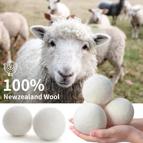 Eco friendly reusable laundry balls for reducing clothes wrinkles and static cling.