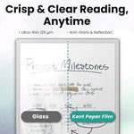 Anti-glare demonstration of Bellemond screen protector on tablet