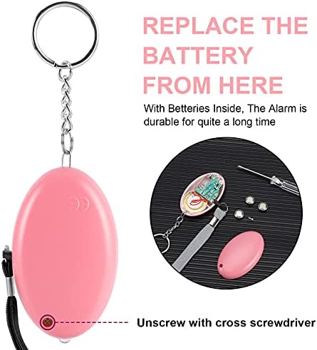 Close up of Kosin personal alarm LED light feature