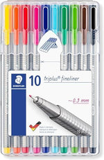 Staedtler 334 SB10 Triplus Fineliner Tip Pen in Box - Pack of 10 (Multicolor) - Image 3