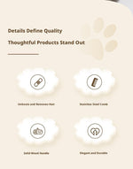 PrimePets flea comb demonstrating rounded tip safety