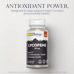 Solaray Lycopene 20mg supplement supplement facts and ingredient list display