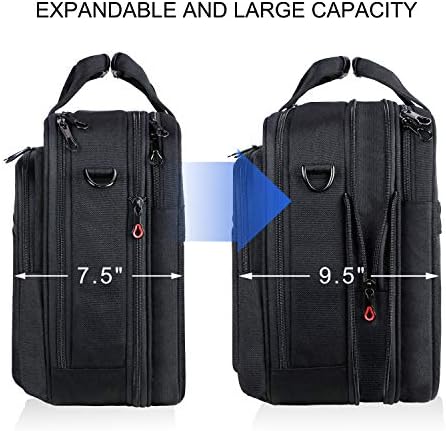 KROSER shoulder messenger bag showing the zippered RFID blocking security pockets
