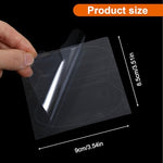 Clear car door bowl sticker application showing carbon fiber textured anti scratch film under automobile handle