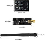 Close up of Nrf24l01 wireless module and breakout adapter