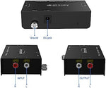 Cotsoco electronic phonograph preamp showing the 12 Volt power adapter connection port