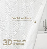 Light filtering properties of the elegant Gibelle 3D embossed wrinkle free soft cloth curtain.