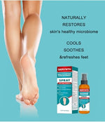 Close up of LuWeiQian fungal spray packaging with botanical ingredient list