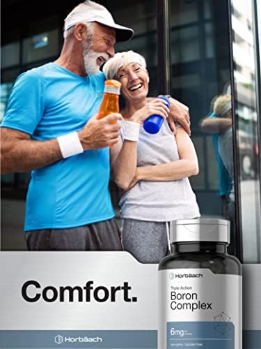 Horbäach Triple Boron Complex gluten free seal and premium quality assurance branding on white background