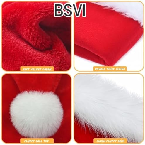 Unisex plush holiday Xmas hat for adults and kids