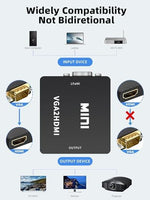 Chodwe desktop monitor accessory showing close-up details of the gold-plated VGA input prongs and durable plastic shell casing.