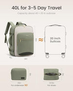 LOVEVOOK weekender essentials backpack close up showing the water resistant nylon fabric