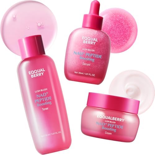 Eqqualberry firming and lifting trio set front view skincare products