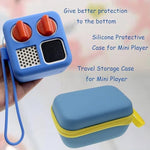 Travel storage holder for kids speaker with included lanyard