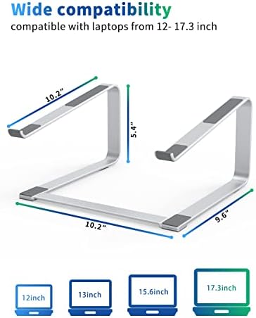 SOUNDANCE ergonomic computer riser showing six inch eye level height adjustment.