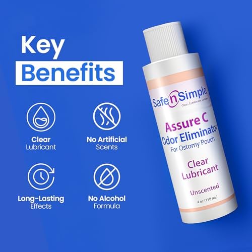 Educational label detail of Safe N' Simple Assure C ostomy pouch lubricant