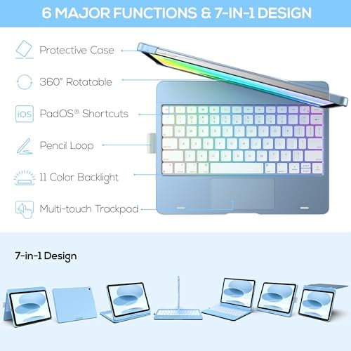 Premium imported folio keyboard cover demonstrating media shortcut rows in low light