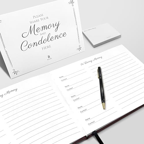 Complete Revery funeral guest book memorial service kit