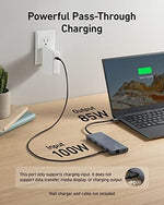 Anker 11-in-1 accessory setup showcasing the integrated Gigabit Ethernet network port for stable internet connection.