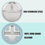PandaEar stainless steel plates with protective lids