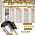 Close up of YNL Gold shower rod non-slip rubber grip