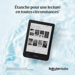 Kobo Clara BW eReader displaying a book cover in high definition