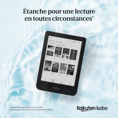 Kobo Clara BW eReader displaying a book cover in high definition
