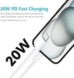 Apple 20W USB C power brick alongside durable 6 feet braided charging cord