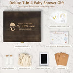 Shinlar baby memory box showing glass bottles and canvas pouches