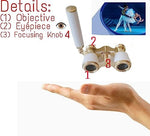Folded perspective of the compact brass opera glasses showcasing the twenty-five millimeter objective lenses
