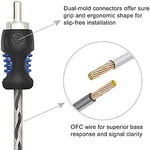 Recoil frosted flexible PVC jacket on audio splitter cables display