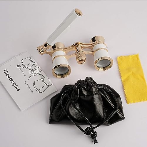 Marsrut three times magnification opera glasses with handle collapsed flat for travel storage