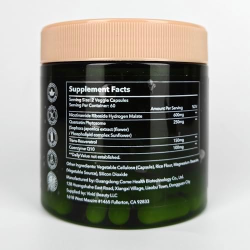 Back label of ZenUP NAD+ supplement with ingredients list