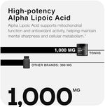 Top view of Toniiq antioxidant supplement bottle cap