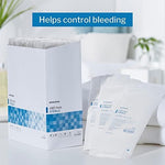 McKesson 8 by 10 inch abdominal pad showing individual sterile packaging layout