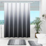 Waterproof polyester fabric detail of OLANLY color gradient bathroom curtain