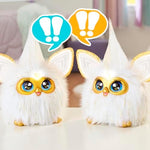 Side profile of Furby Gold Glam plush animatronic