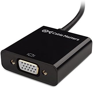 Cable Matters portable display adapter alongside the included three foot power cable