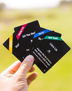 Detailed view of Bad Cards Fore Good Golfers playing cards layout