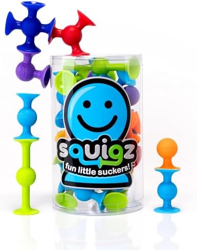 Fat Brain Toys Squigz, Multi Color (24 Pieces) - Image 2
