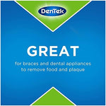 DenTek mint flavored slim brush cleaners for orthodontic and dental work care.