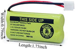 Close up view of the 2.4V NiMH telephone battery pack highlighting the AAA cell construction.