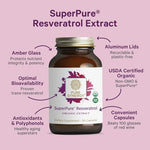Pure Synergy Resveratrol capsules showing organic Japanese knotweed source